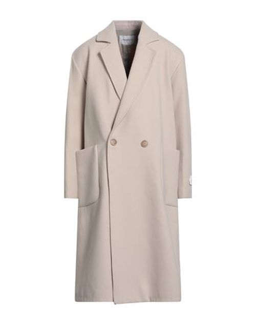 Man Coat Beige Size M Polyester, Viscose, Elastane