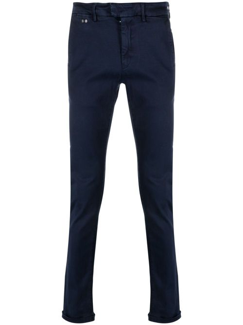 Low-rise slim-fit chinos - Blue