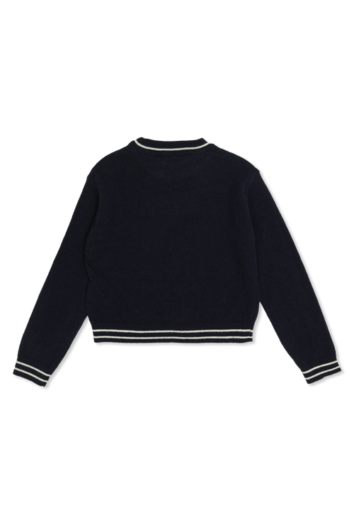Balmain Kids Wool Sweater, Unisex, Navy Blue