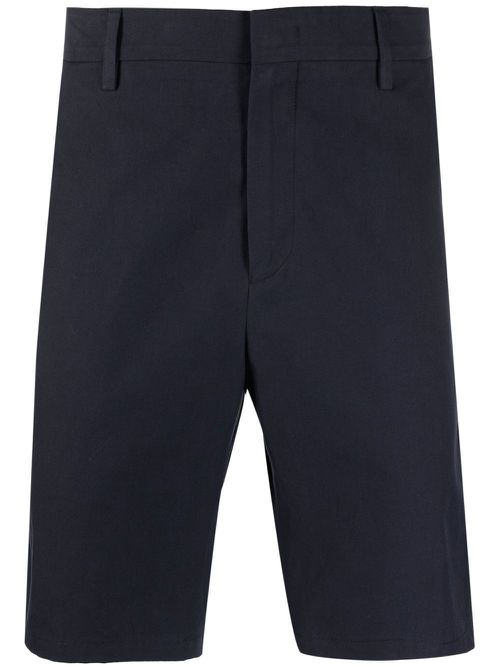 Straight-leg bermuda shorts - Blue