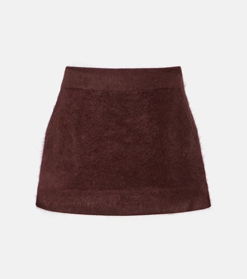 Fluffy Statement wool-blend miniskirt