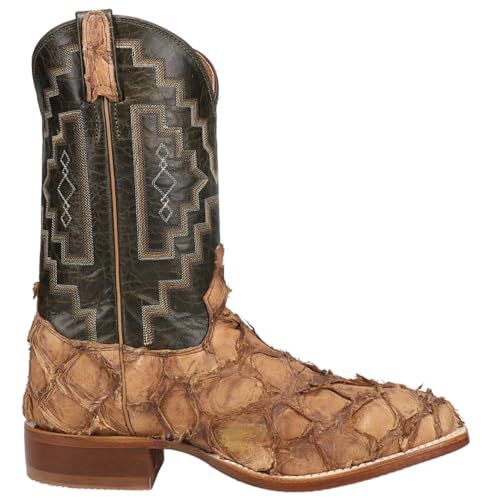 Tony Lama Men's Leviathan Exotic Pirarucu Western Boot Square Toe