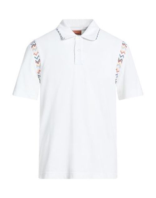 Man Polo shirt White Size L Cotton