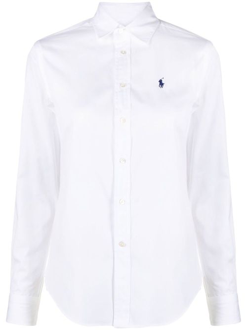 Button Front Shirt White Camicia - Women