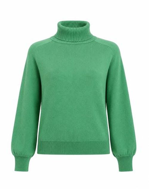 Woman Turtleneck Green Size 12 Cashmere