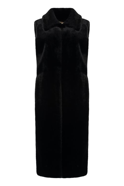Faux Fur Waistcoat with Armwarmers and Side Pockets
