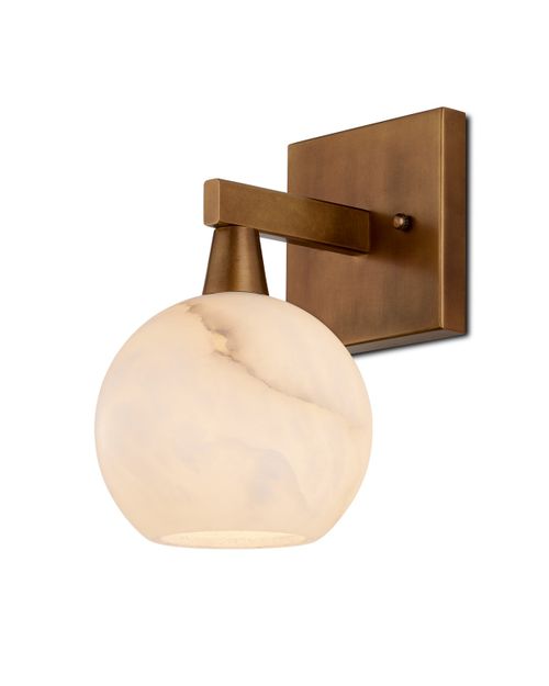 Antique Brass Natural Wall Sconce from the Bombelles Collection