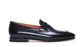 Polished-finish slip-on loafers - Black
