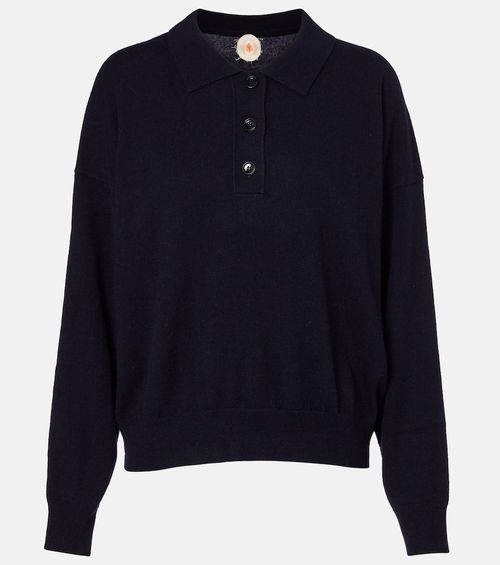 Wool and cashmere polo sweater