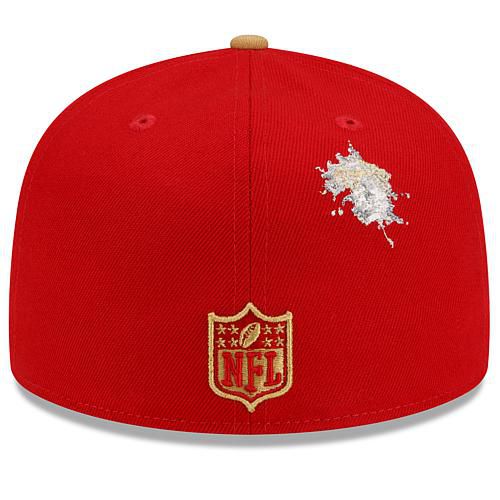 Men's New Era Scarlet/Gold San Francisco 49ers NFL x Staple Collection 59FIFTY Fitted Hat