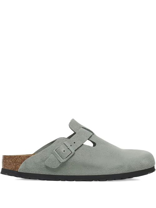 Boston BS Suede "Pure Sage" mules - Grey