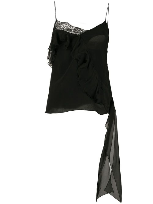 Asymmetric strappy top - Black