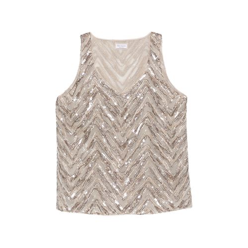 Sequin Chevron Top