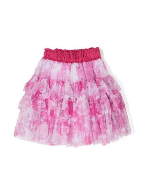 Floral-print tutu skirt - Pink