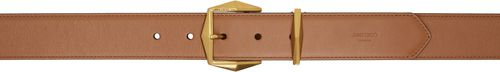 Jimmy Choo Tan Diamond Buckle Belt