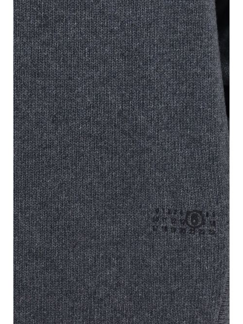 Merino Wool Knit Mini Dress — Gray