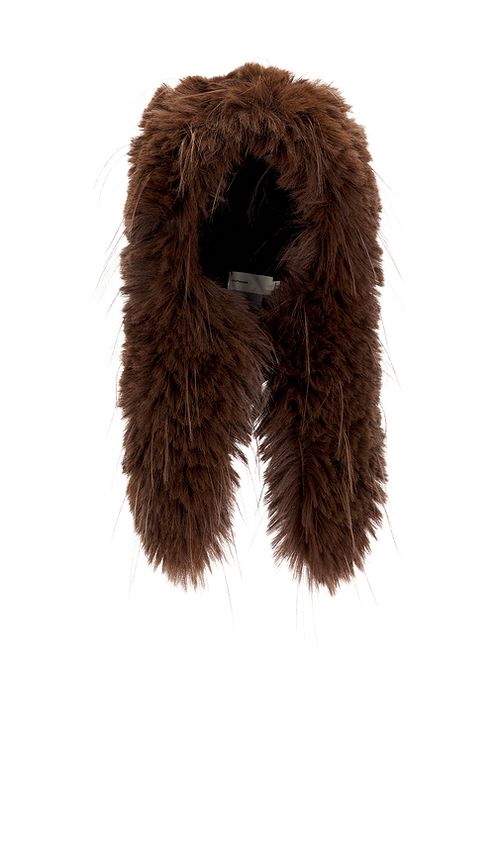 CULTNAKED Faux Fur Balaclava Hat in Brown
