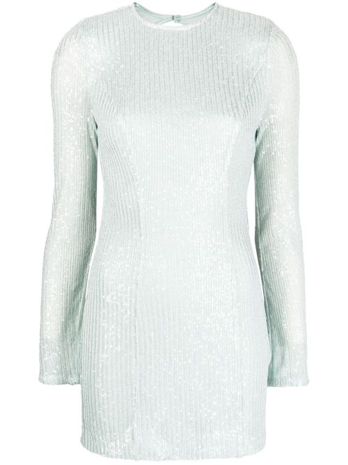 Sequin-embellished open-back minidress - Blue