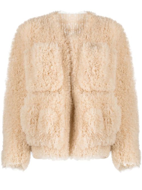 Ruffled tulle jacket - Neutrals
