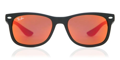 Ray-Ban Kids RJ9052S New Wayfarer 100S6Q Kids' Sunglasses Black Size 47