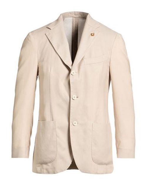 Man Blazer Beige Size 40 Tencel, Wool