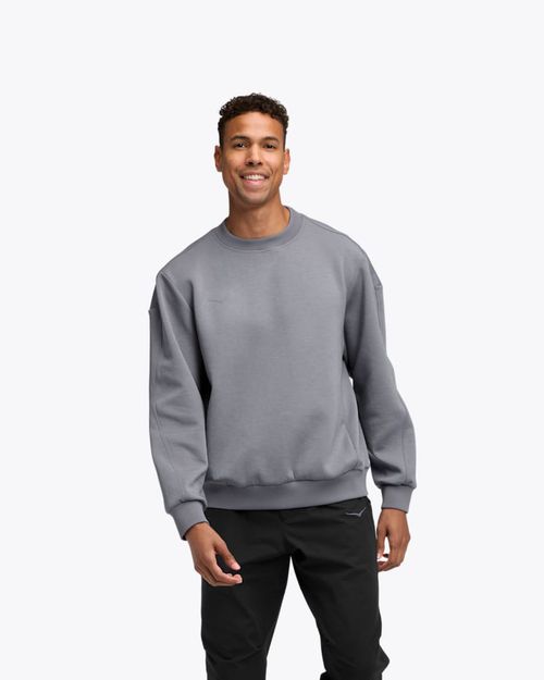 HOKA Men's Kaitoro Knit Crew in Grey Skies