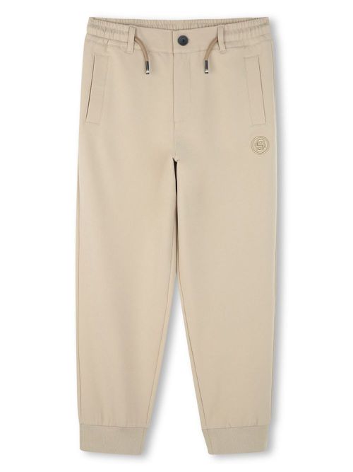 Logo-embroidered track pants - Brown
