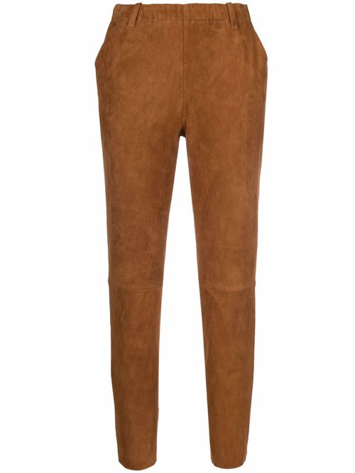 Stouls cropped skinny-fit trousers - Brown