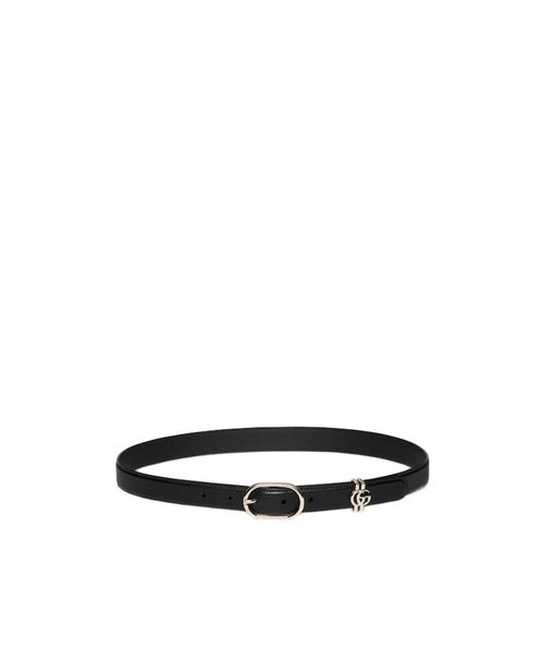 Belt with oval buckle