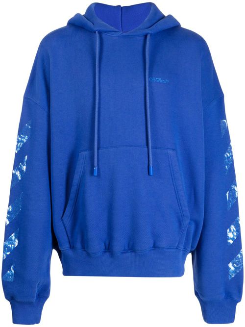 Moon Tab cotton hoodie - Blue
