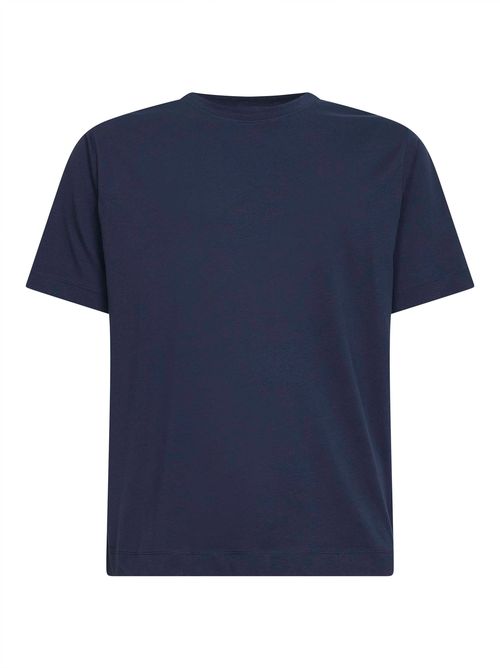 Jersey Cotton Crewneck T-Shirt — Navy