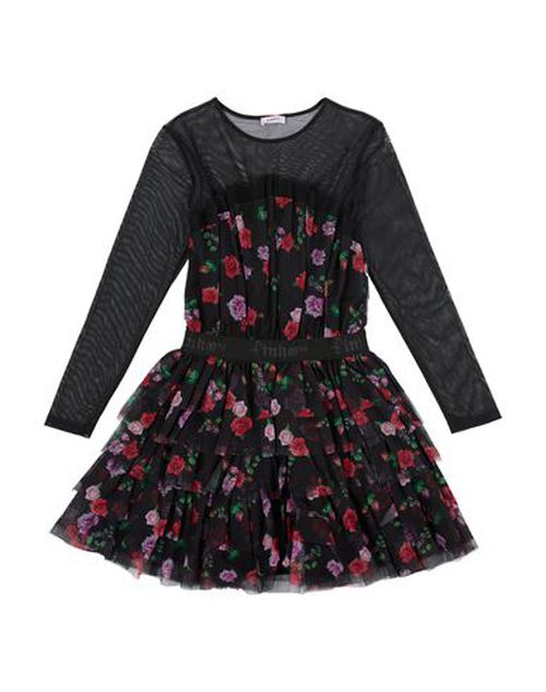 Kid Girl Kids' dress Black Size 15 Polyester, Elastane