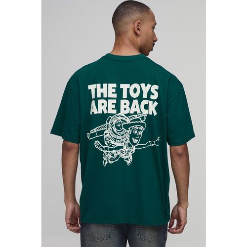 BoohooMAN Mens Oversized Toy Story License Print T-shirt - Forest Green