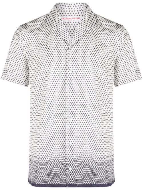 Floral-print short-sleeve shirt - White