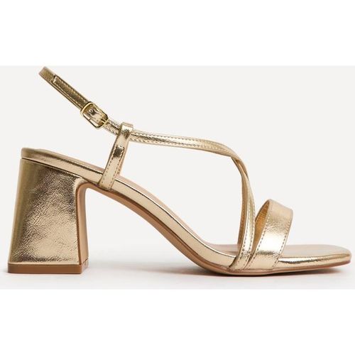 Linzi Remain Wide Fit Gold Heeled Sanda