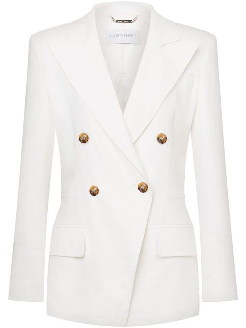 Double-breasted blazer - White