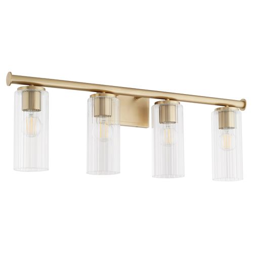 Aged Brass Four Light Vanity from the Juniper Collection