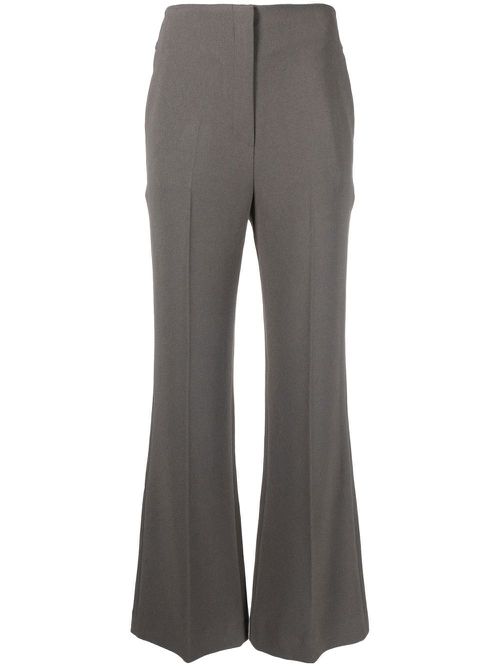 Cropped kick flare trousers - Grey