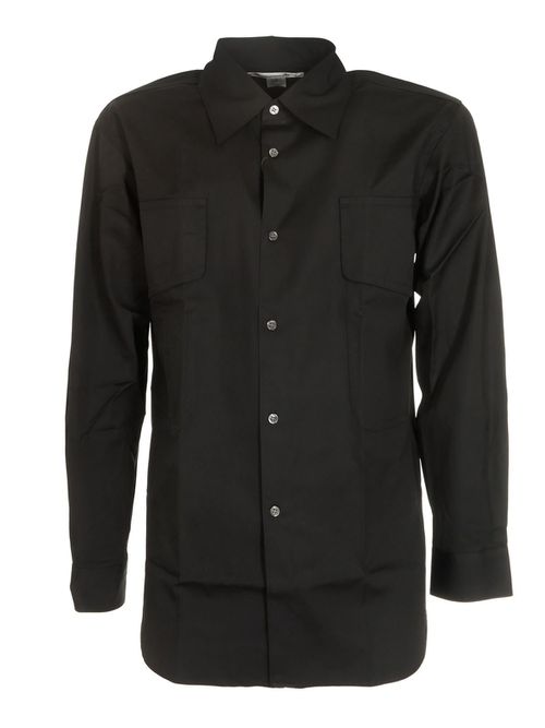 Chest pockets shirt in black