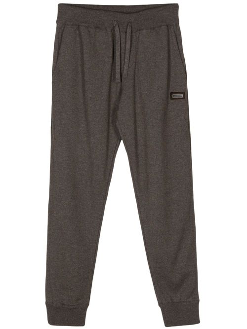 Logo-plaque track pants - Brown