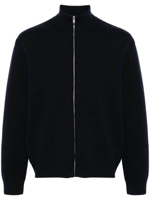 Poval zip-up wool cardigan - Blue