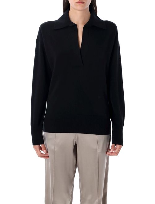 LONG SLEEVE CASHMERE POLO