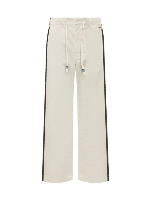 Wide Leg Trousers with Bold Paint Pattern