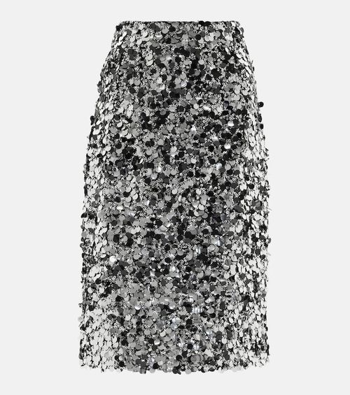 Sequined pencil skirt