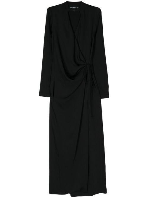 Jenella crepe wrap dress - Black