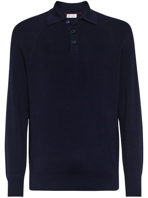 Cotton polo shirt - Blue
