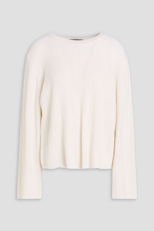 Maud cable-knit cashmere sweater - White - M