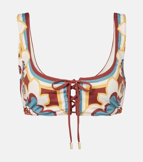 Sunset floral bikini top