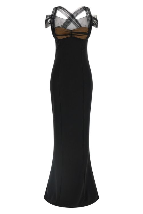 'Draped Padded Cup Maxi' Dress