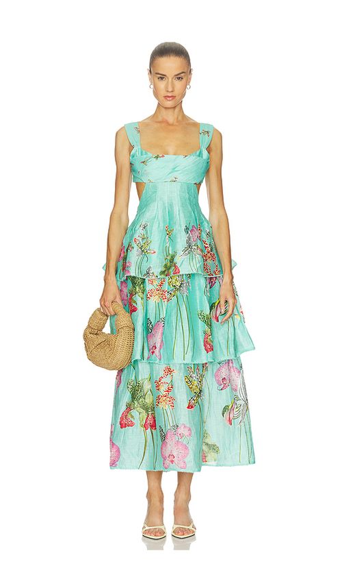 LA FUORI Botanical Oasis Dress in Botanical Oasis. M also in L, S